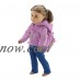 18 Inch Doll Clothes Heart Hoodie Sweatshirt with Backpack Outfit - Fits American Girl Dolls Includes 18" Accessories   